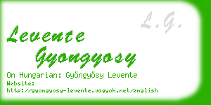 levente gyongyosy business card